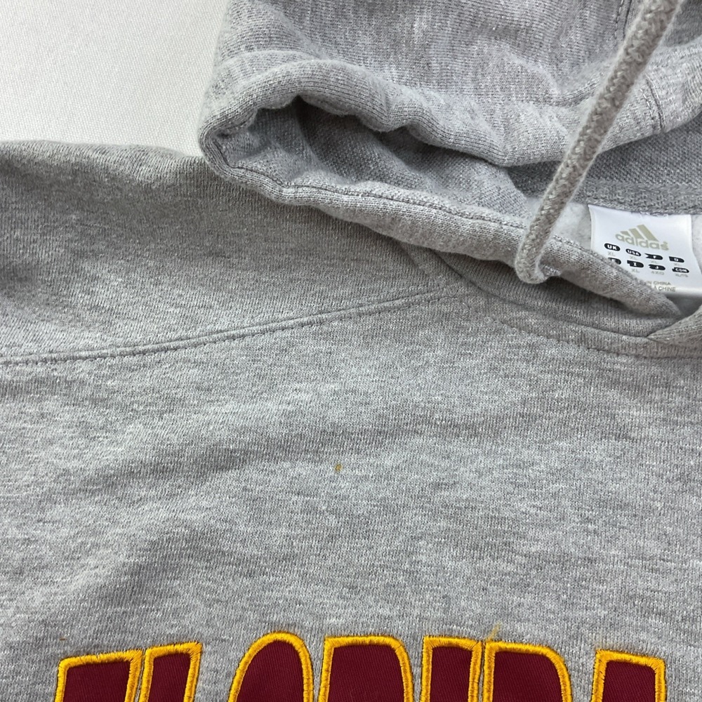 Vintage Adidas Hoodie Men XL Florida State Seminoles Y2K Grey NCAA Center Logo - Picture 12 of 13